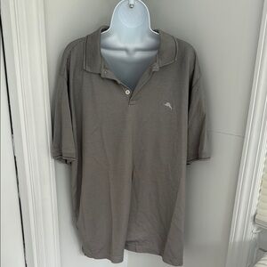Tommy Bahama Gray Polo Shirt Relaxed Fit